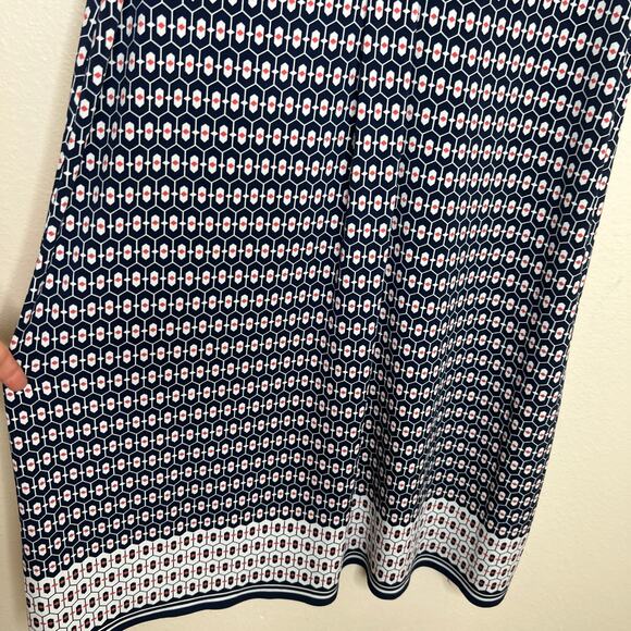 Max Studio Sleeveless Navy Pattern Dress Small - Picture 4 of 11